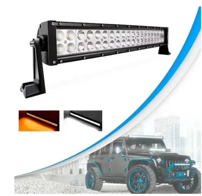 Barra LED recta bicolor (blanco/ámbar) 55 cm