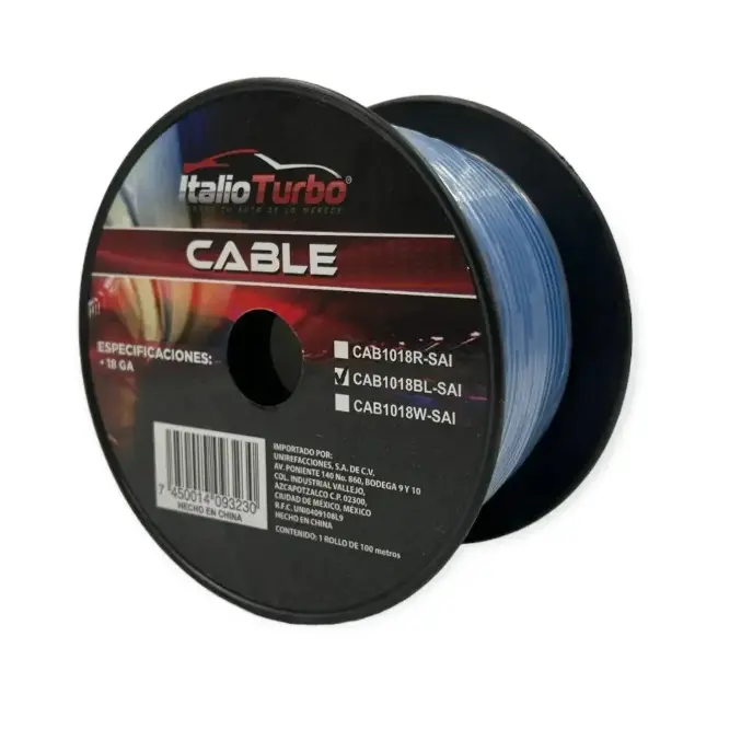 Cable azul para audio e instalación LED rollo de (100m)