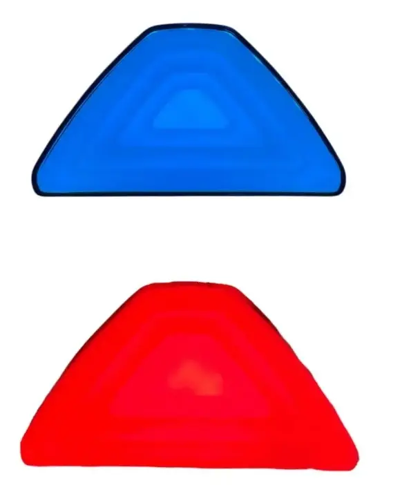 Calavera azul hielo de stop para moto con funciones