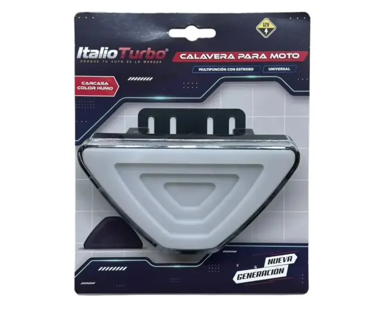 Calavera rojo/ámbar para moto con multifunciones