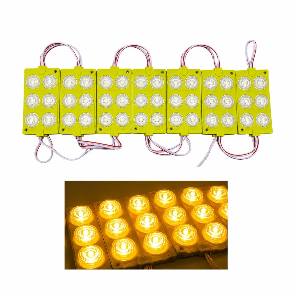 [RS-MOD-4006Y]  Módulo ámbar de 6 LED tipo sombrero (Tira de 20 piezas)
