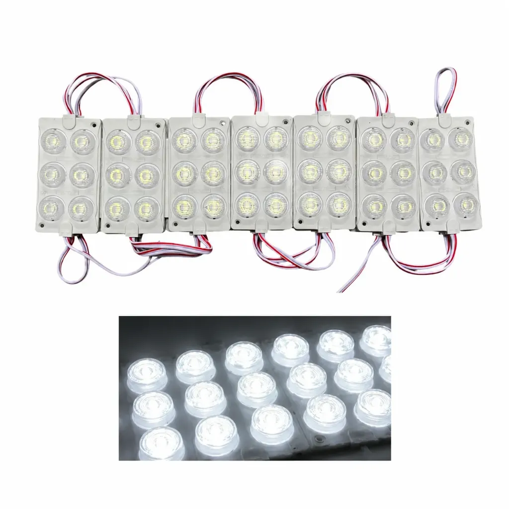 Módulo blanco de 6 LED tipo sombrero (tira de 20 piezas)