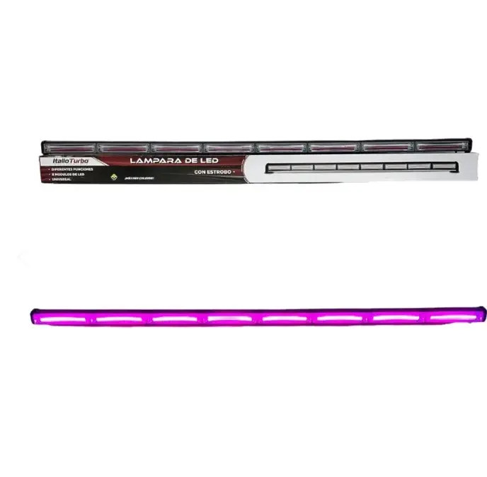 Barra LED rosa de 8 paneles cob con funciones