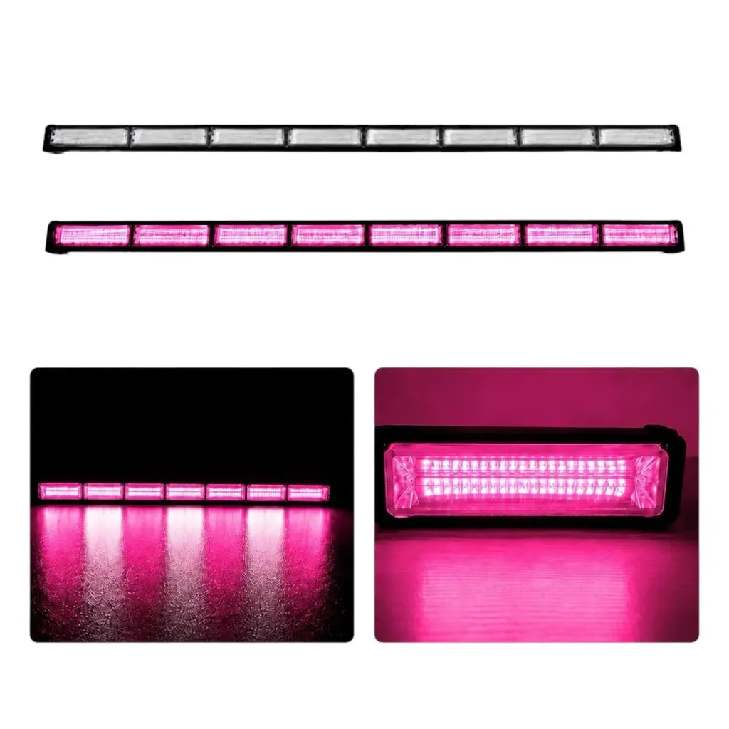 [STR19PN-SAI] Barra LED rosa de 8 paneles cob con funciones
