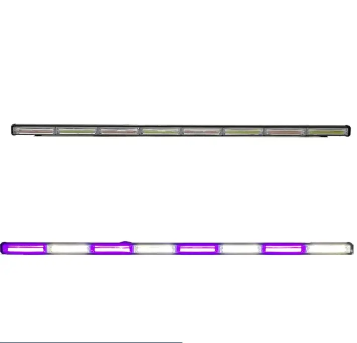 Barra LED blanca/morada de 8 paneles cob con funciones