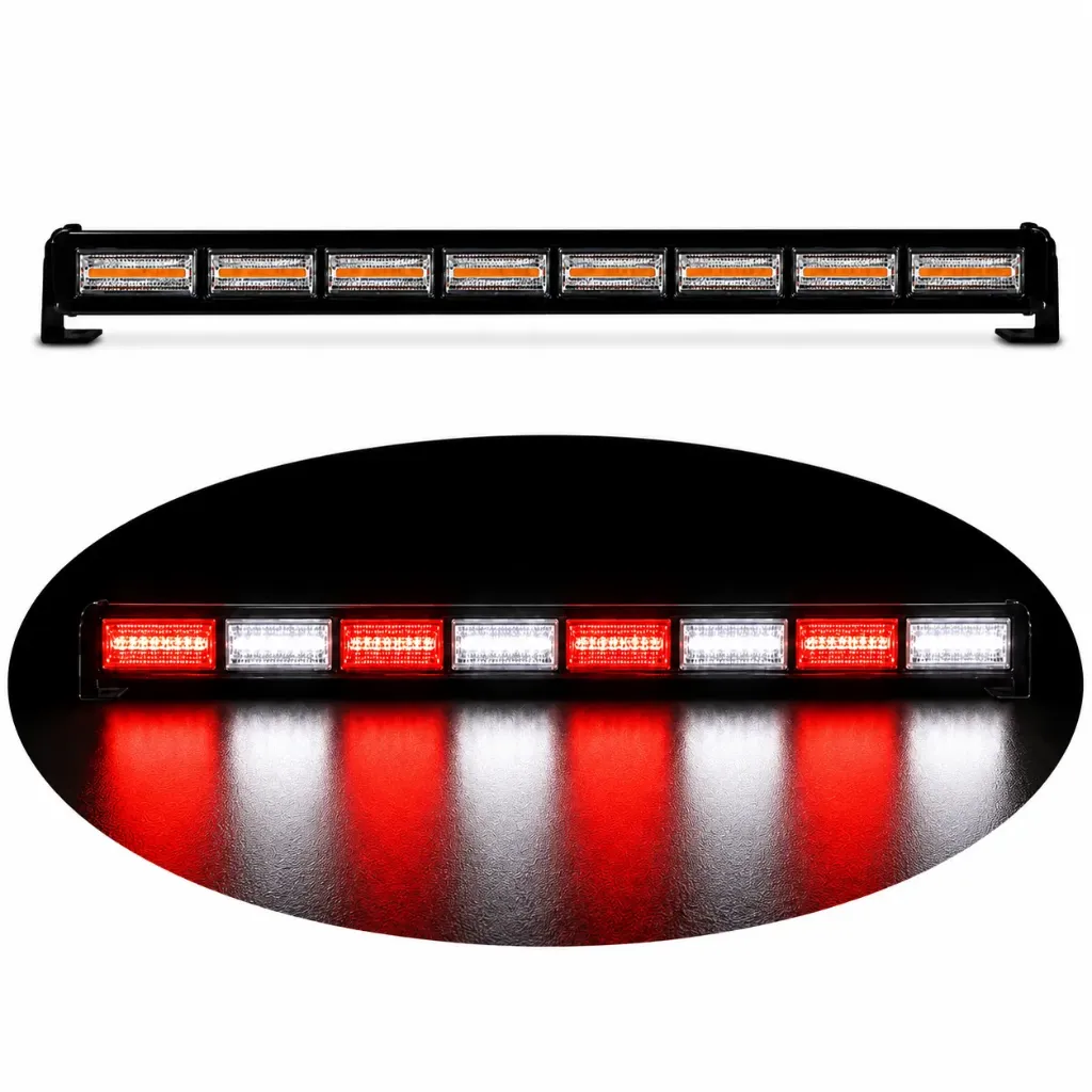 [STR19WR-SAI] Barra LED blanca/roja de 8 paneles cob con funciones