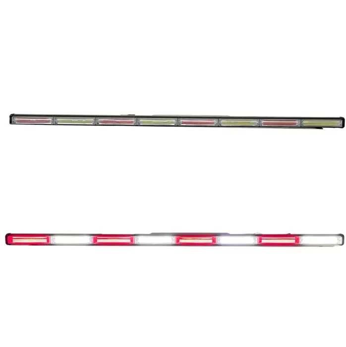 Barra LED blanca/roja de 8 paneles cob con funciones