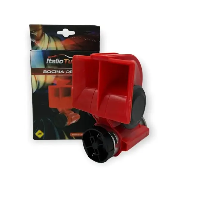 Bocina de aire con motor color rojo