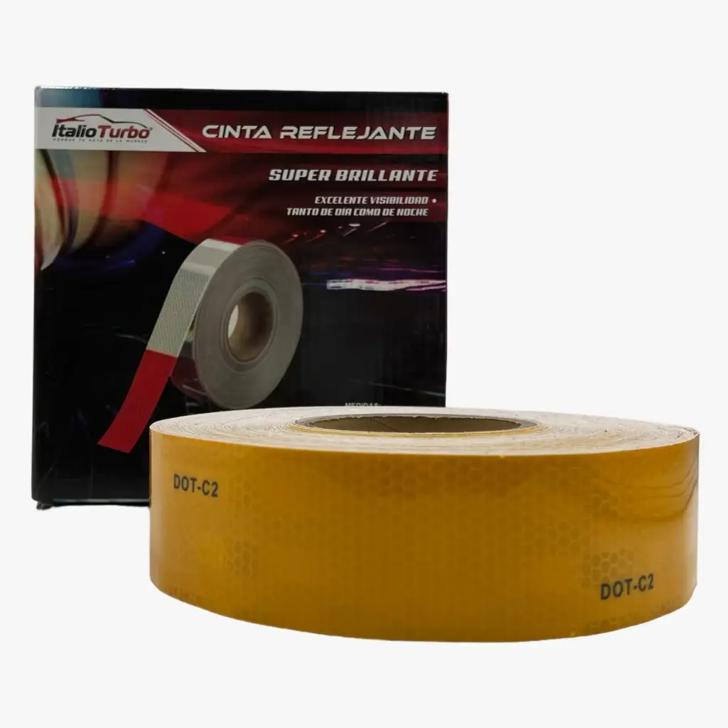 Cinta reflejante amarilla para camión 45 Metros