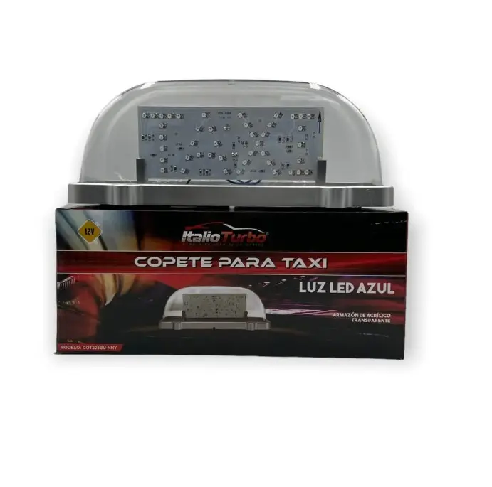 Copete de taxi con luz LED roja