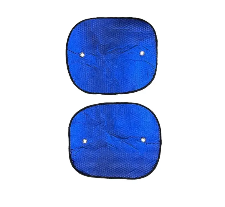 Cortina lateral azul de aluminio con chupones