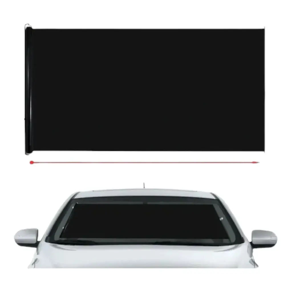 Cortina retráctil tipo polarizado enrollable 52 x 130 cm 