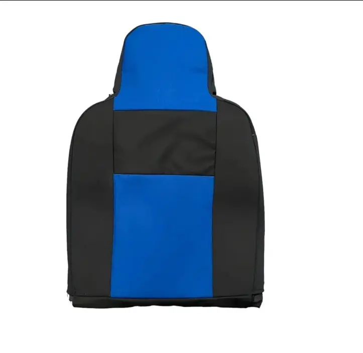 Cubre asiento azul cabecera corrida (Juego completo, delanteros y traseros)