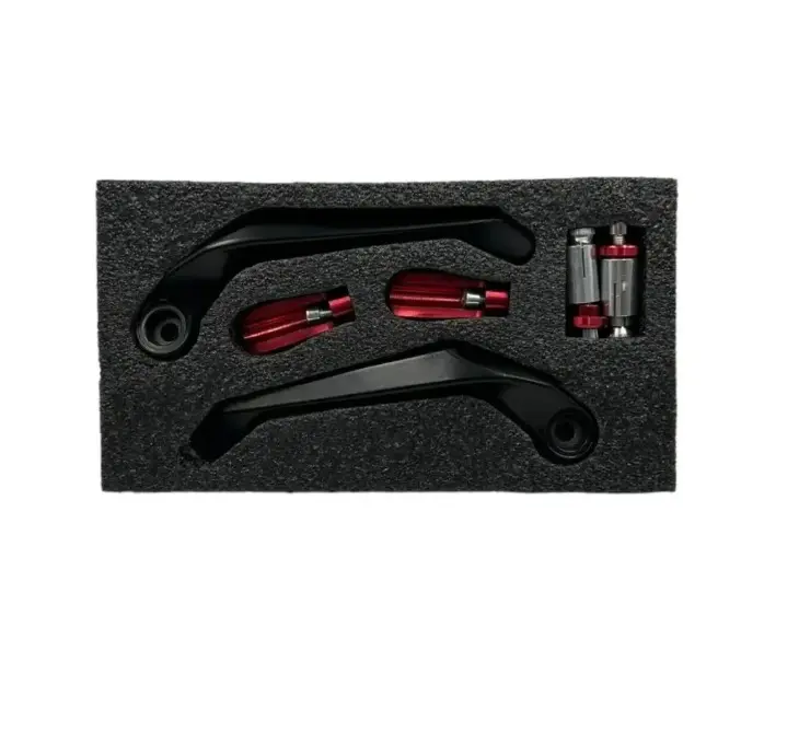 Cubre puño metálico rojo para moto