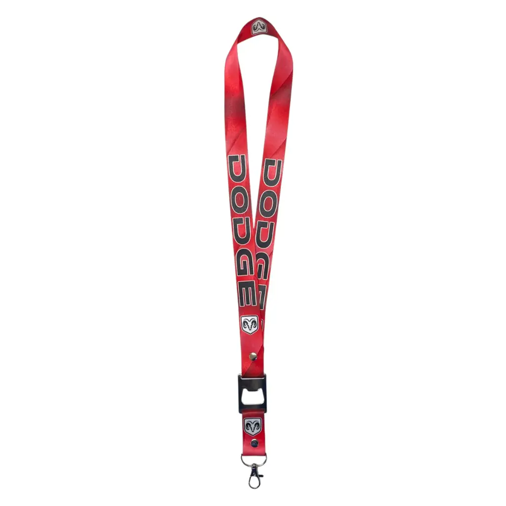 Lanyard con destapador Dodge rojo