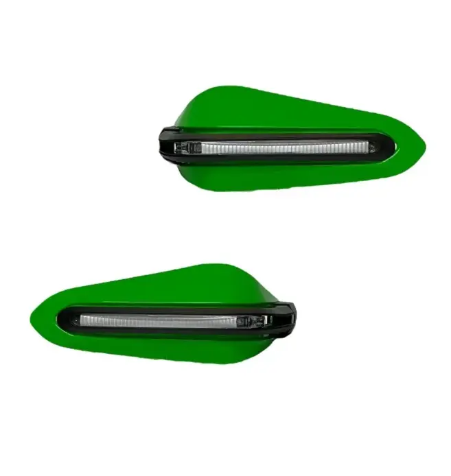 Cubrepuño deportivo para motocicleta luz blanco/ámbar con carcasa verde