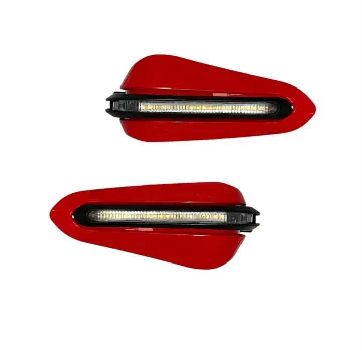 Cubrepuño deportivo para motocicleta luz blanco/ámbar con carcasa roja