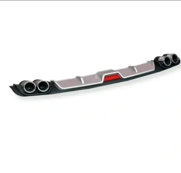 Difusor trasero plata con 4 salidas de escape 