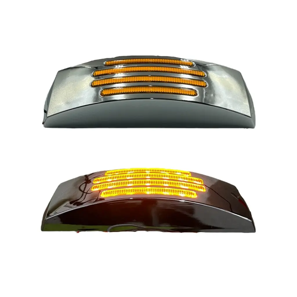 Direccional cromada para camión cuadrado ámbar