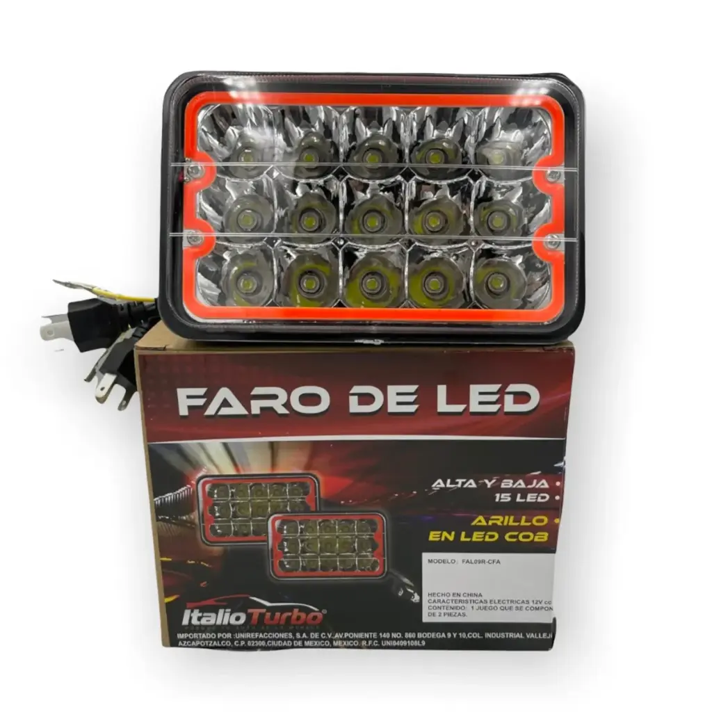 Unidad de 5" con arillo LED rojo