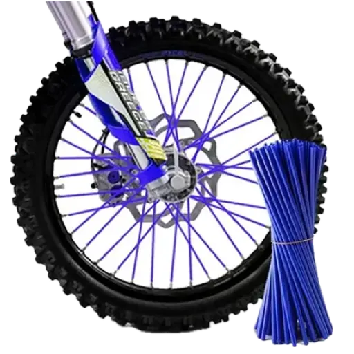 Cubre rayos rin de motocicleta  azul (bolsa de 72 piezas)