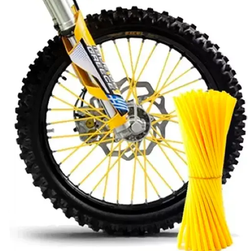 [PPM01Y-SAI] Cubre rayos rin de motocicleta amarillo 