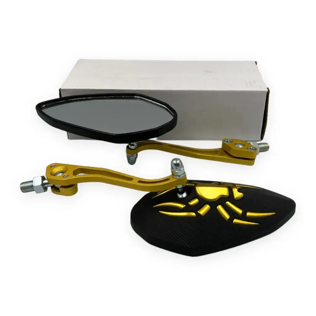 Espejo universal para moto con diseño de araña