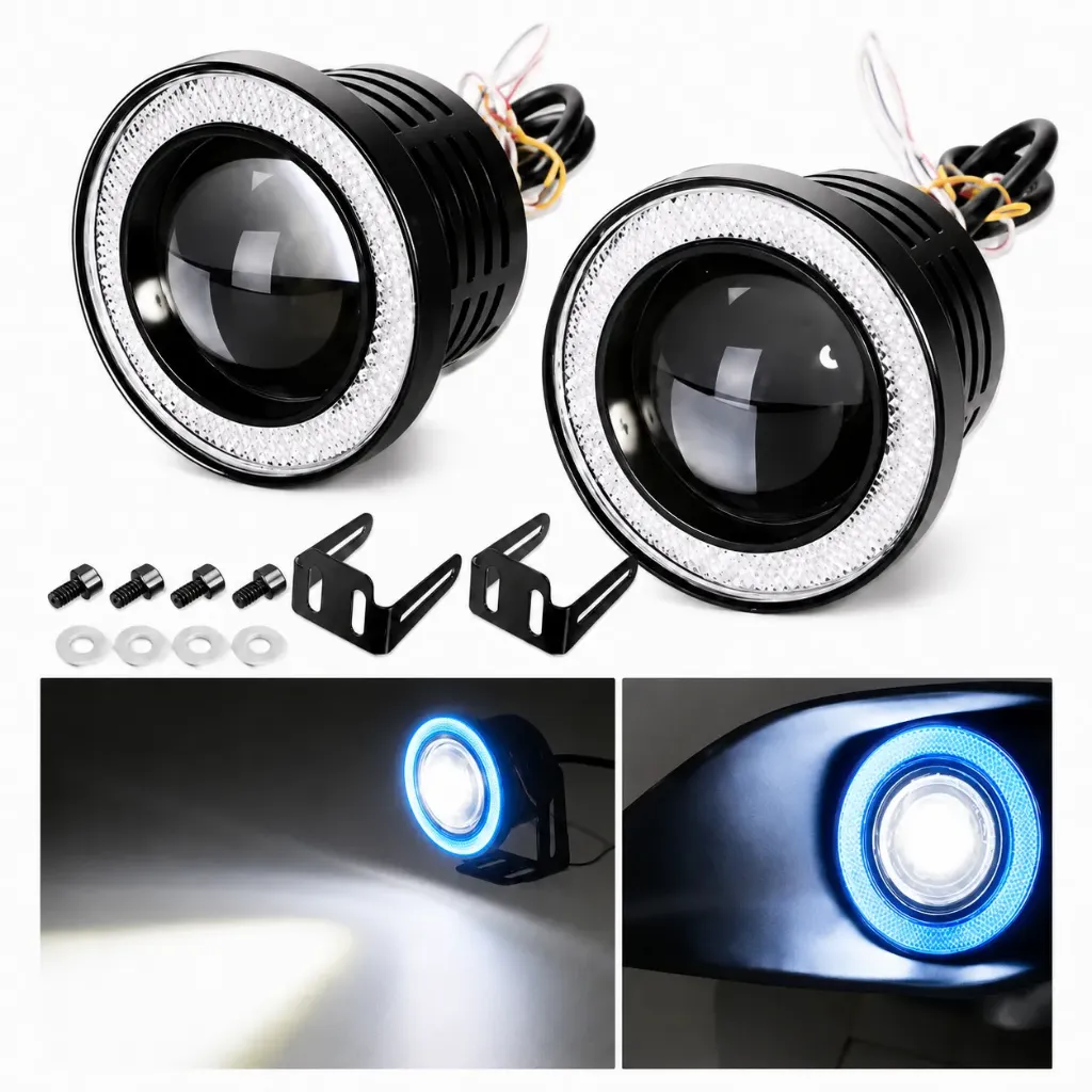 [89BL] Faro LED ojo de ángel azul luz fija
