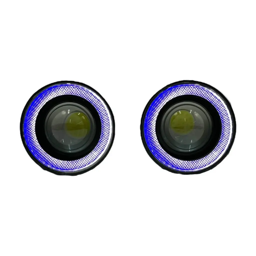 Faro LED ojo de ángel azul luz fija