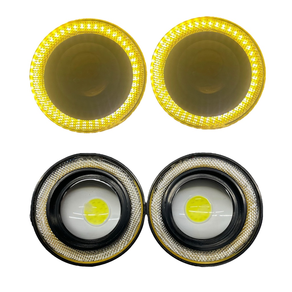 Faro LED redondo con ojo de ángel ámbar