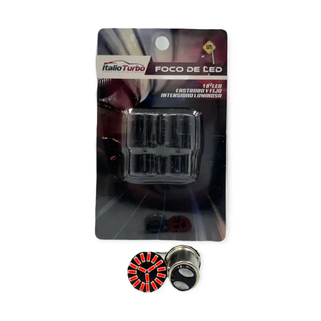 Foco de 18 LED patas disparejas (1034) rojo