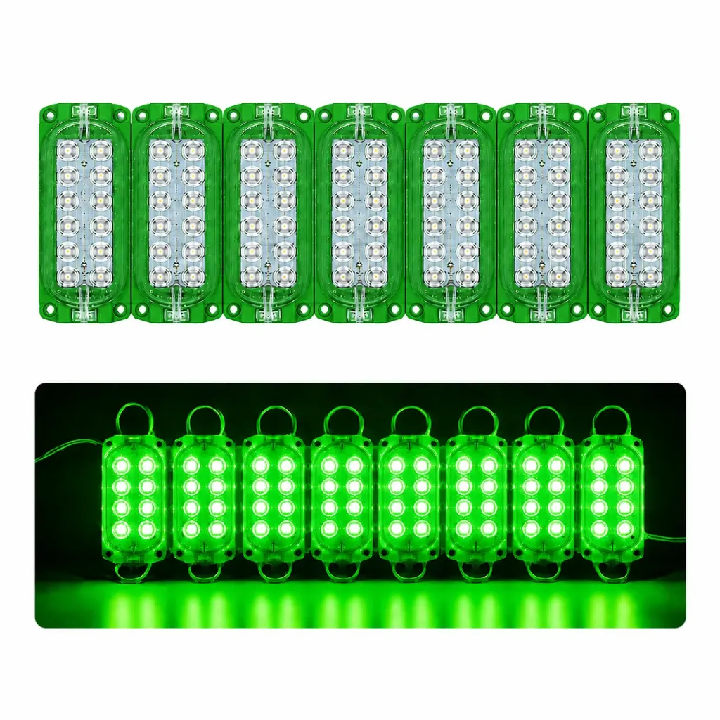 Módulo verde de 12 LED nueva generación tira de 10 piezas