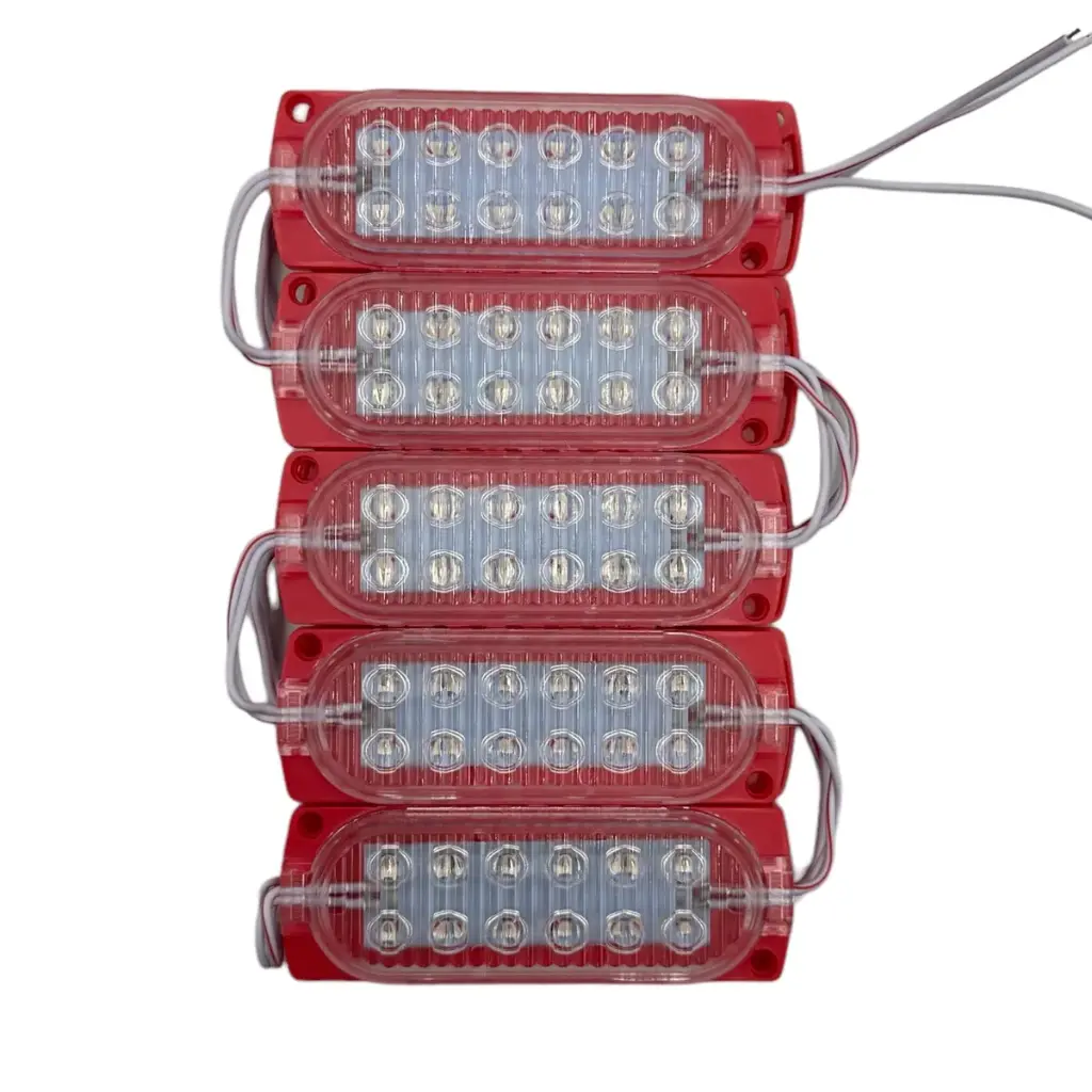 Módulo rojo de 12 LED nueva generación tira de 10 piezas