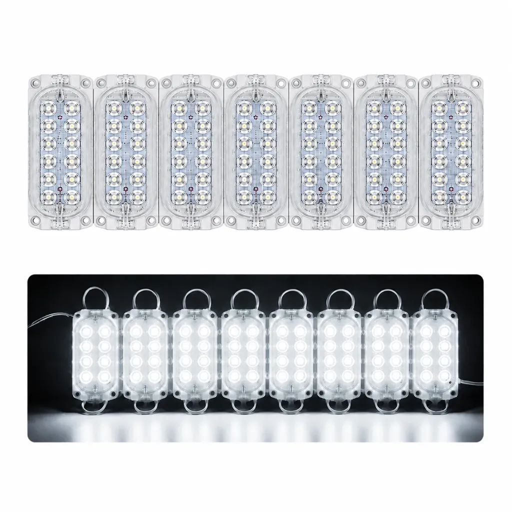 Módulo blanco  de 12 LED nueva generación tira de 10 piezas