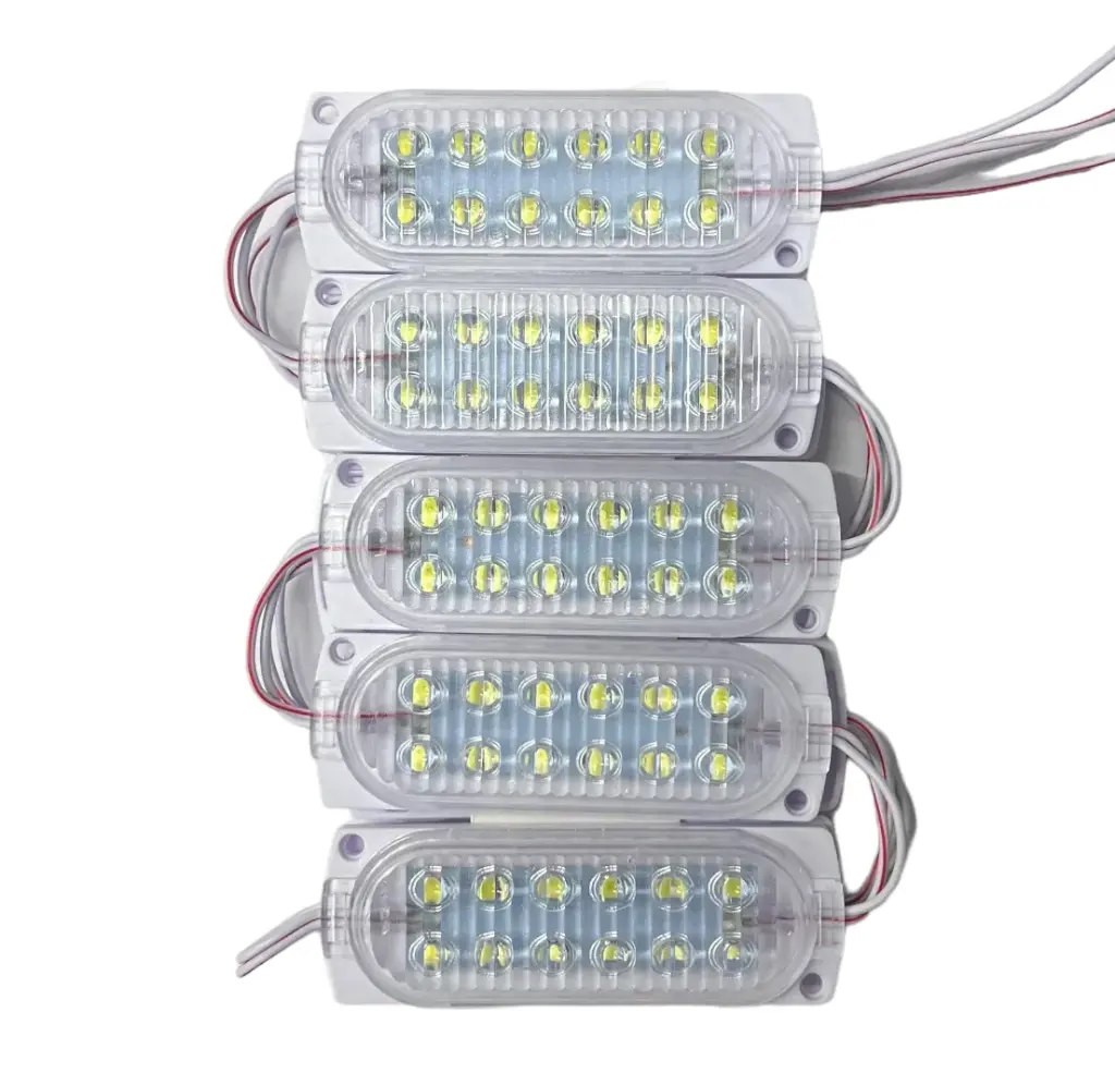 Módulo blanco  de 12 LED nueva generación tira de 10 piezas