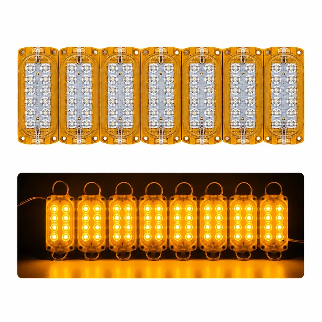 Módulo amarillo de 12 LED nueva generación tira de 10 piezas