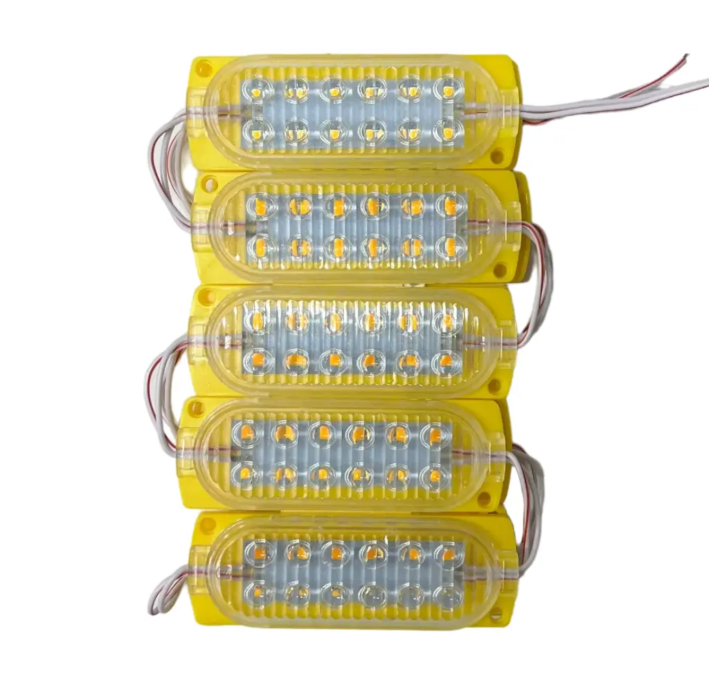 Módulo amarillo de 12 LED nueva generación tira de 10 piezas