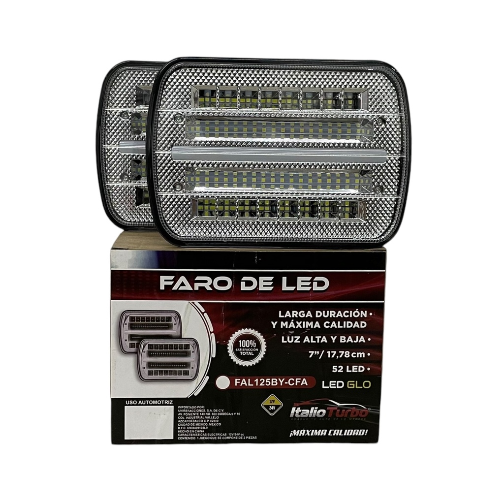 Unidad blanca de 7 pulgadas con tira de gel bicolor