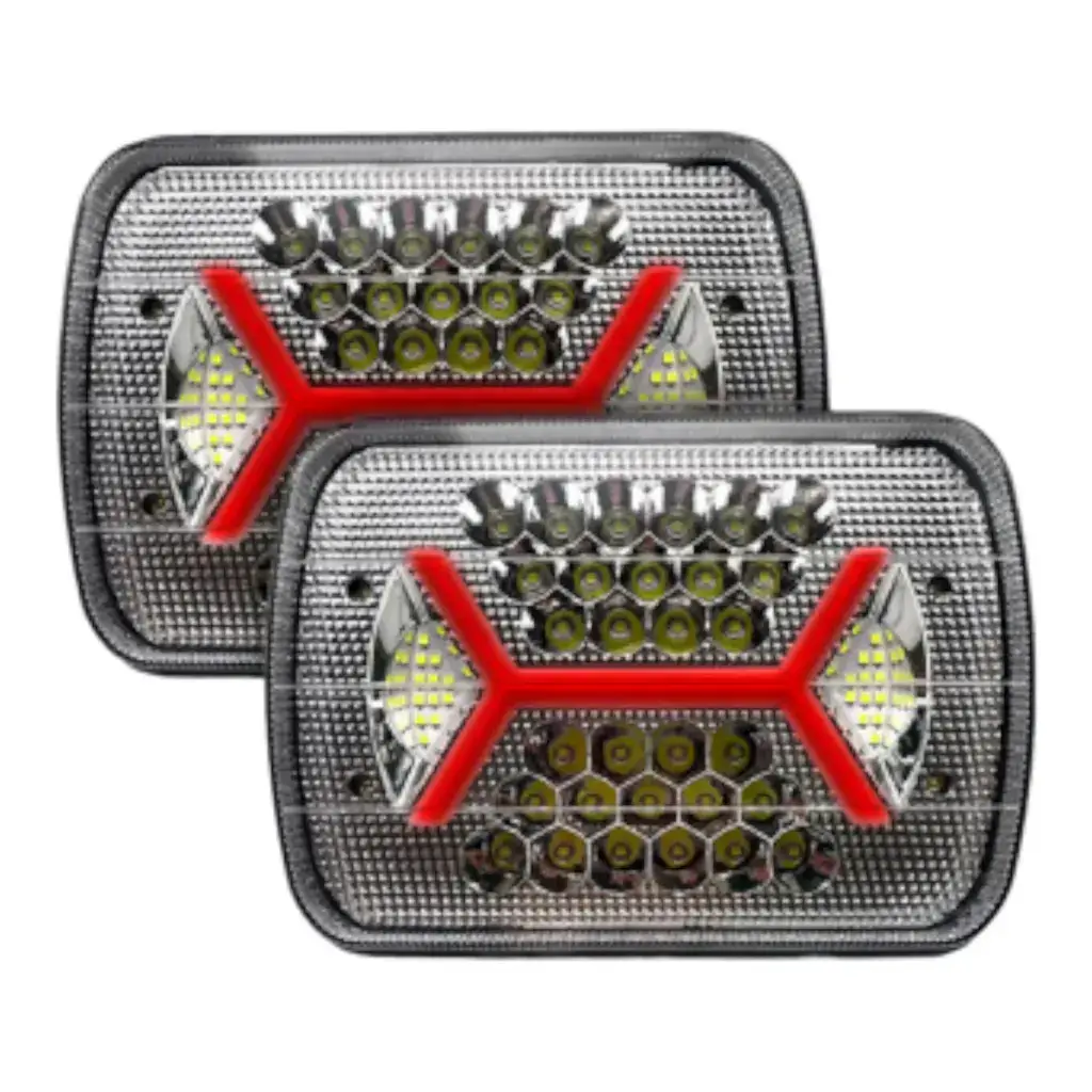 Unidad de 7 pulgadas con arillo GLO tipo X arillo  rojo