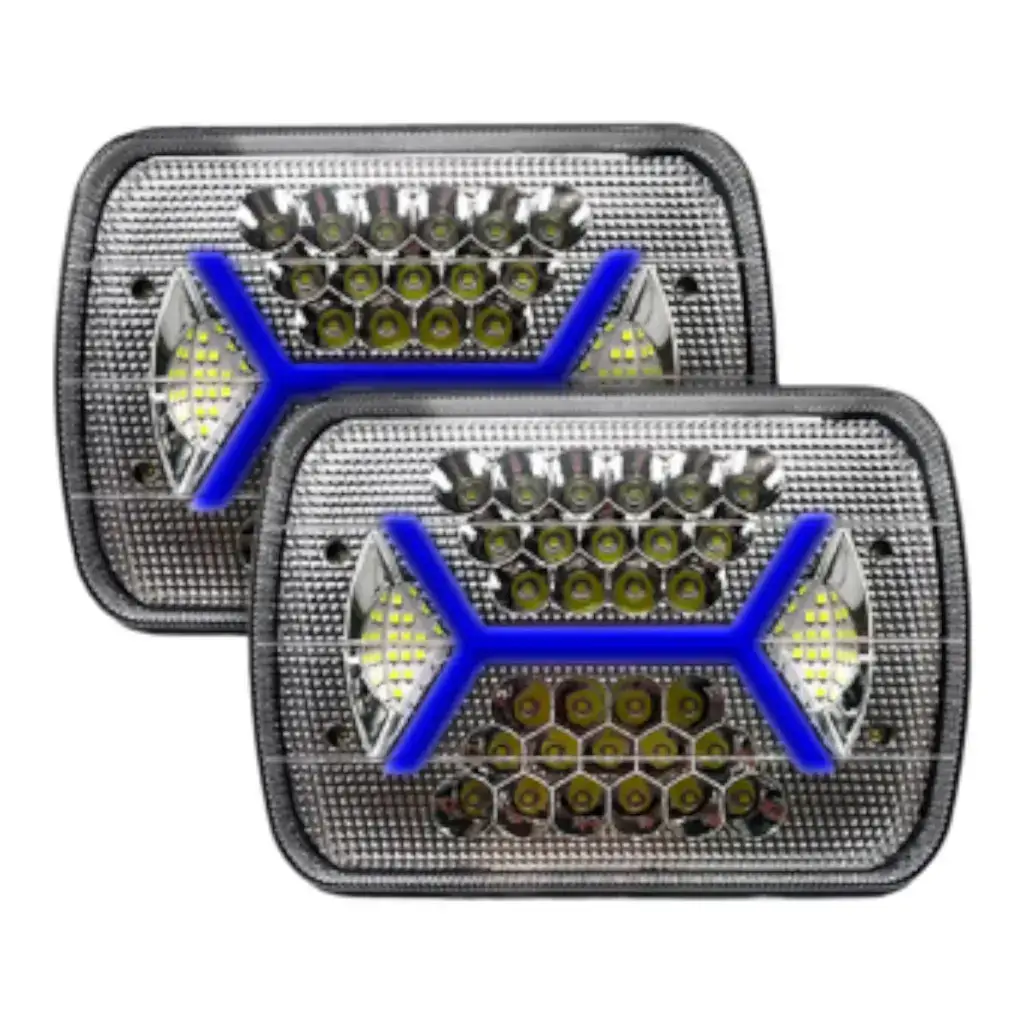 Unidad de 5" pulgadas con arillo GLO tipo X arillo azul