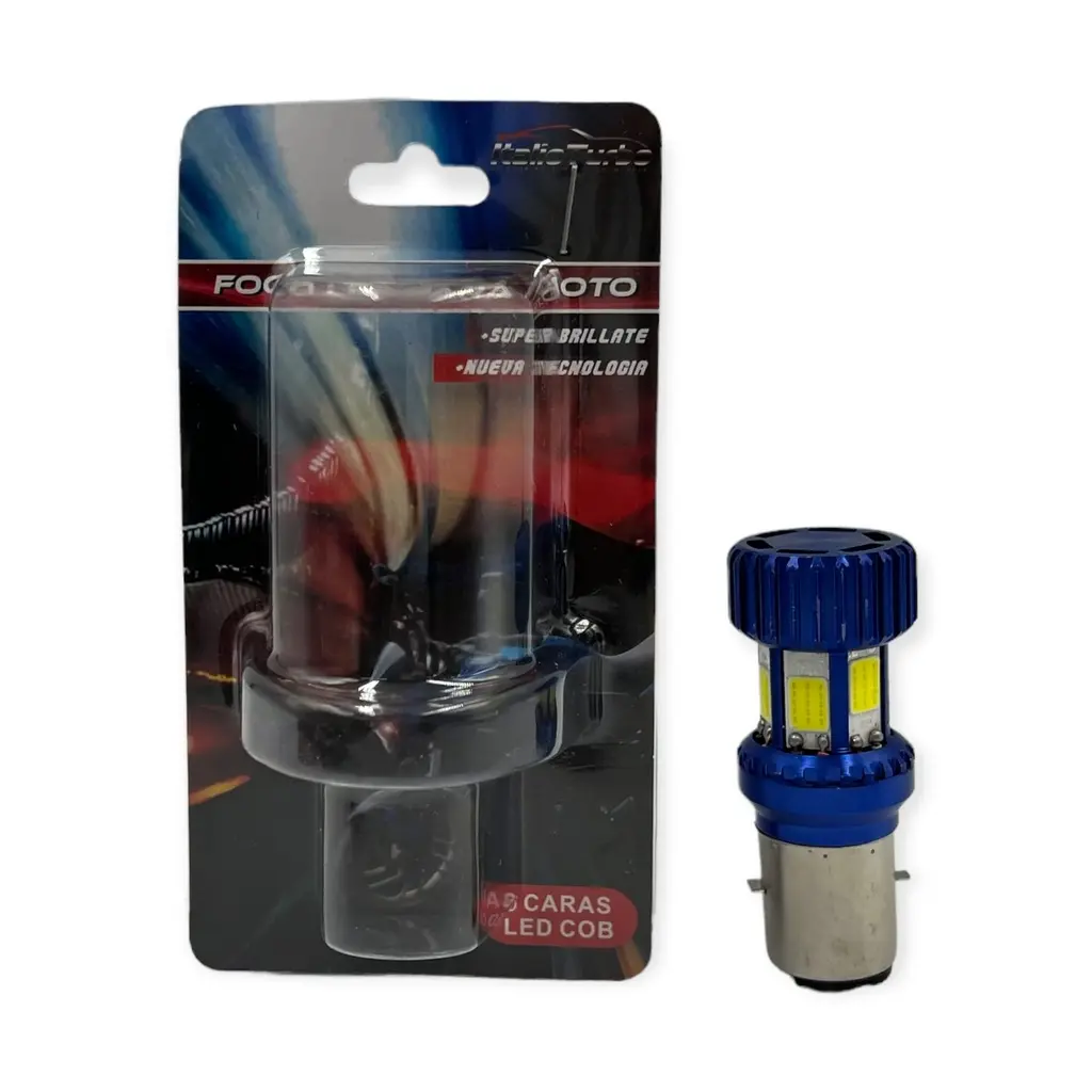 Foco azul entrada BA20 de 6 caras LED COB 