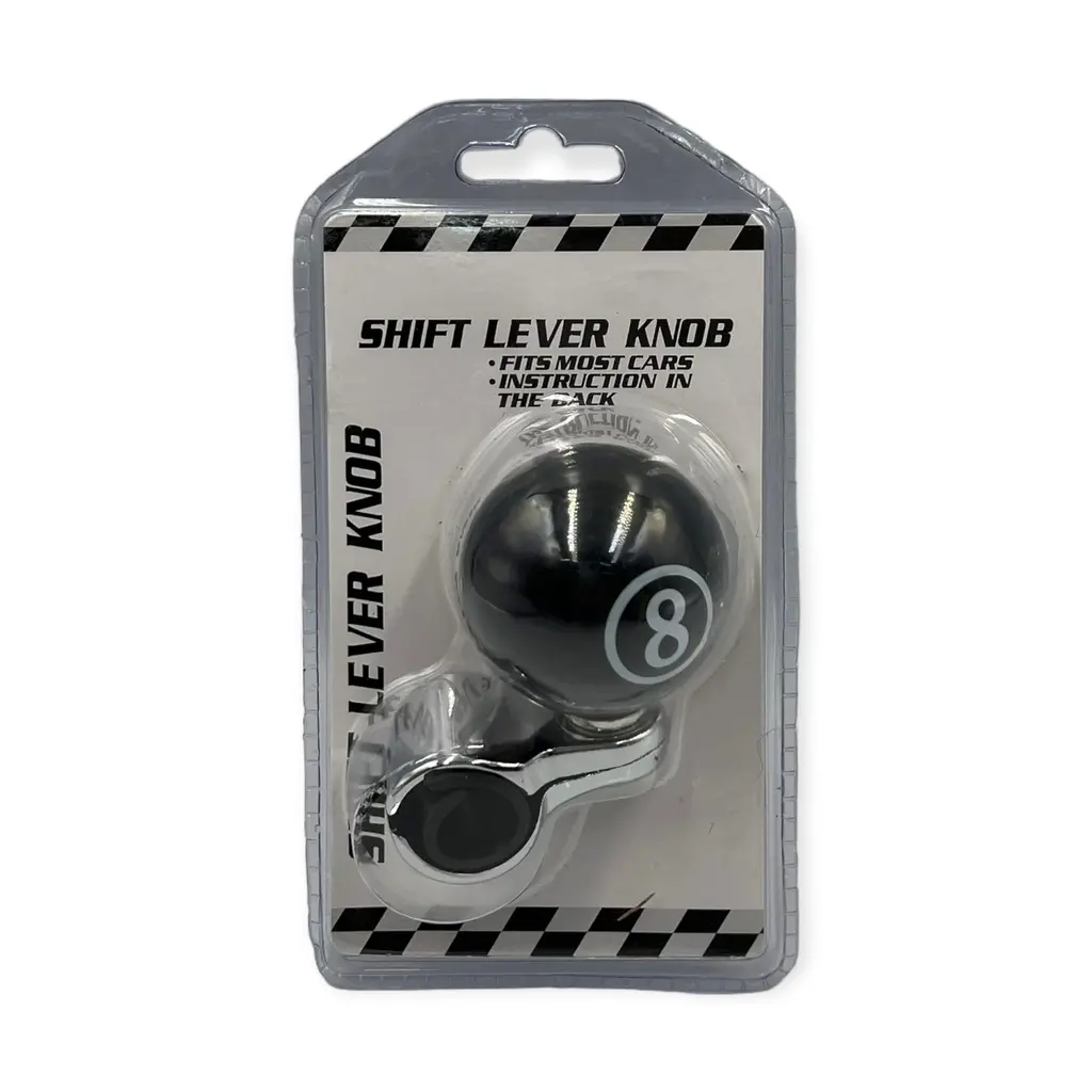 Perilla negra para volante con forma bola 8