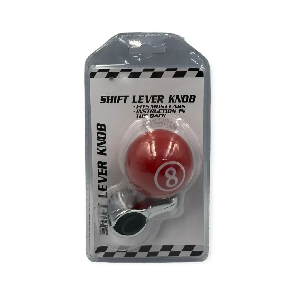 Perilla roja para volante con forma bola 8