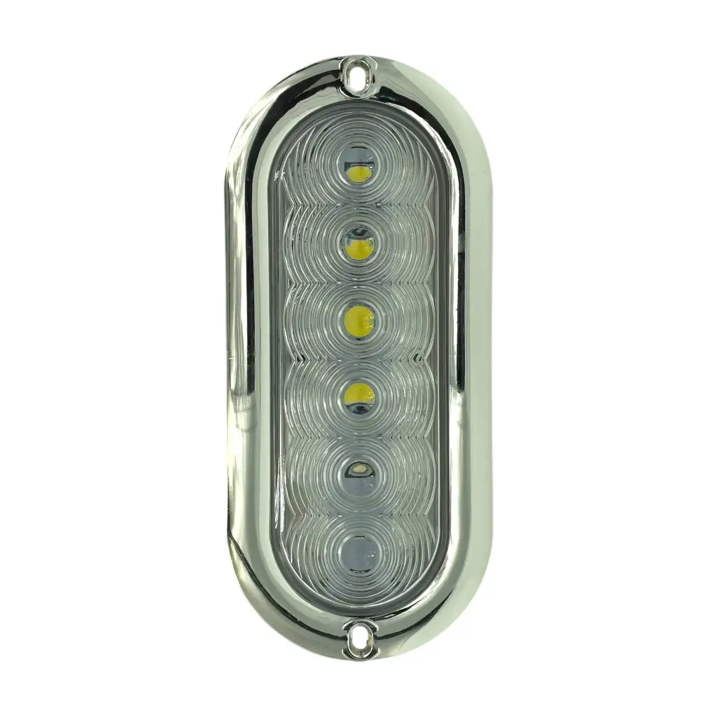 Plafón ovalado blanco de 6" con 6 LED