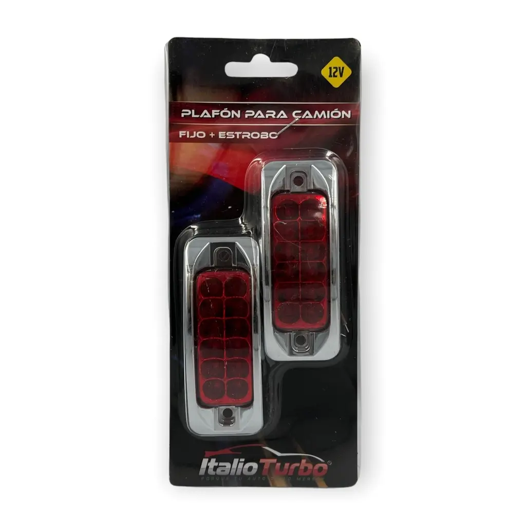 Plafón lateral mini de 12 LED rojo