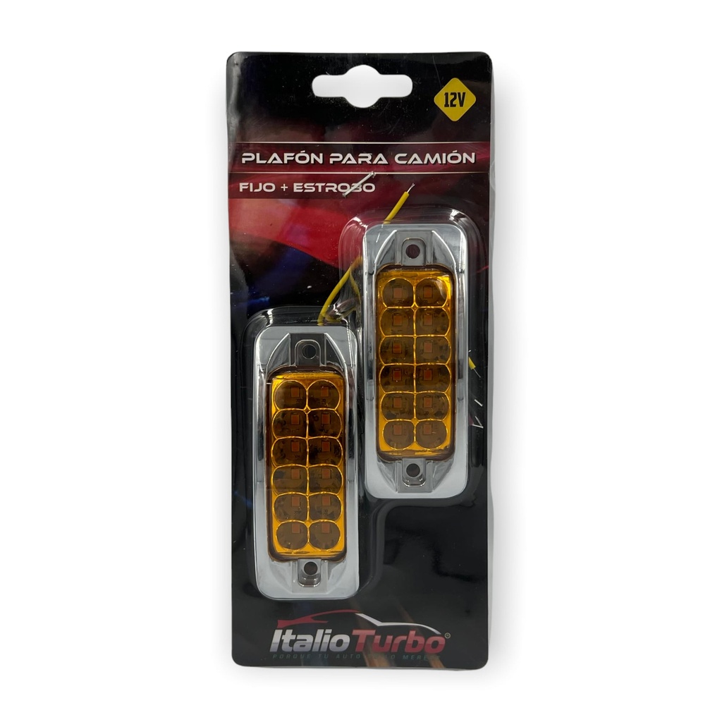 Plafón lateral mini de 12 LED ámbar