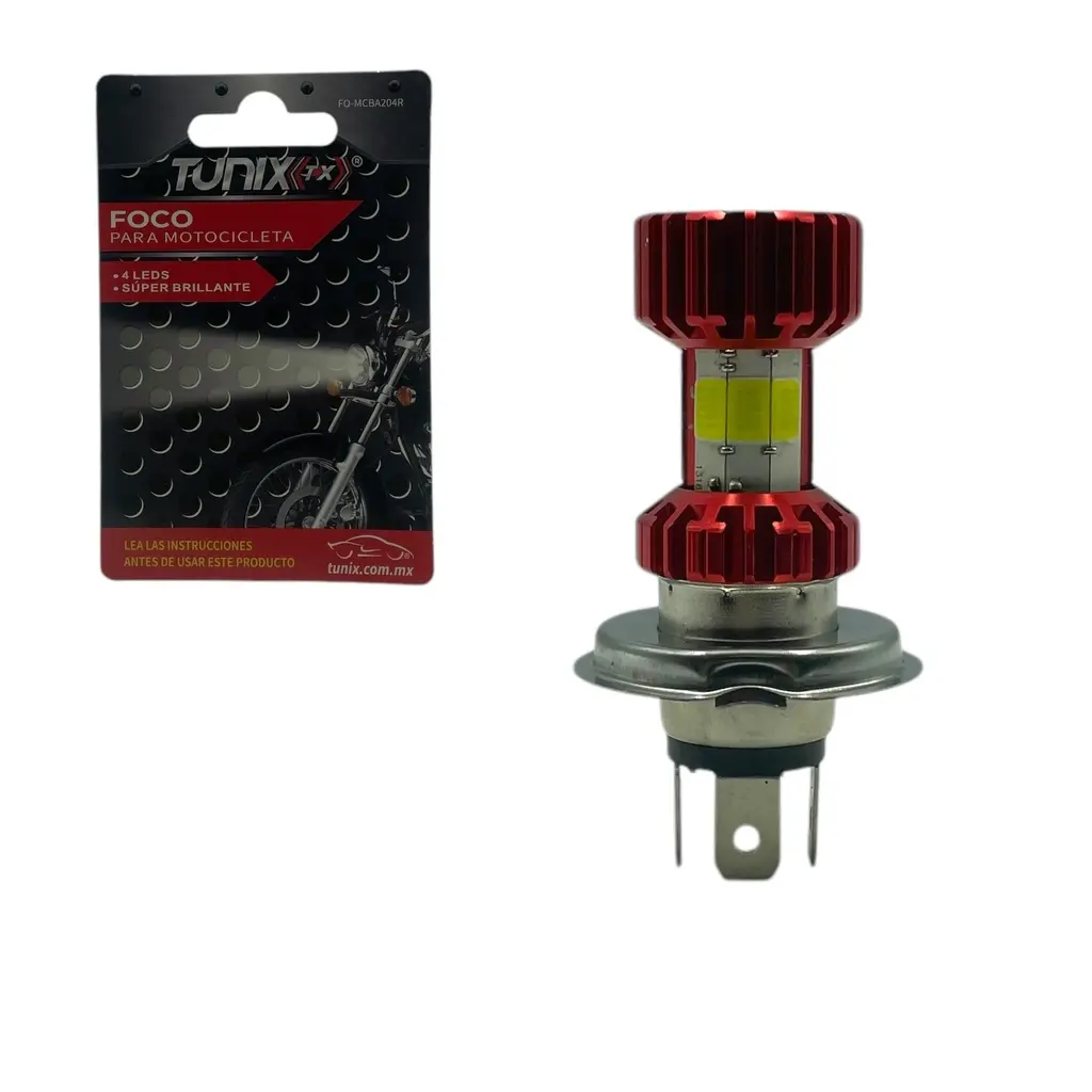 Foco LED de aluminio 6 caras rojo