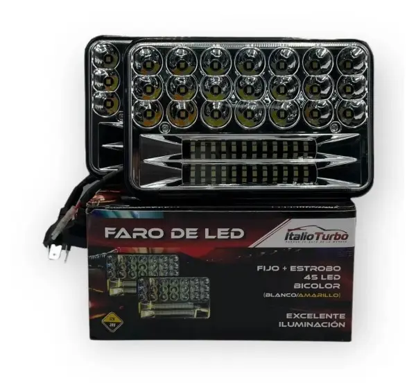 Unidad de 5 pulgadas luz blanca y direccional  código patrulla 