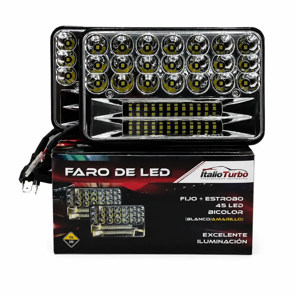 Unidad de 5 pulgadas luz blanca y direccional  código patrulla 