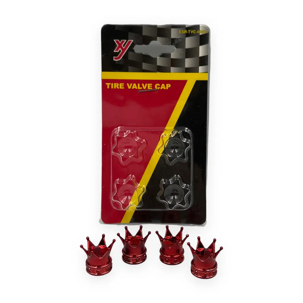 Tapón para válvula corona rojo